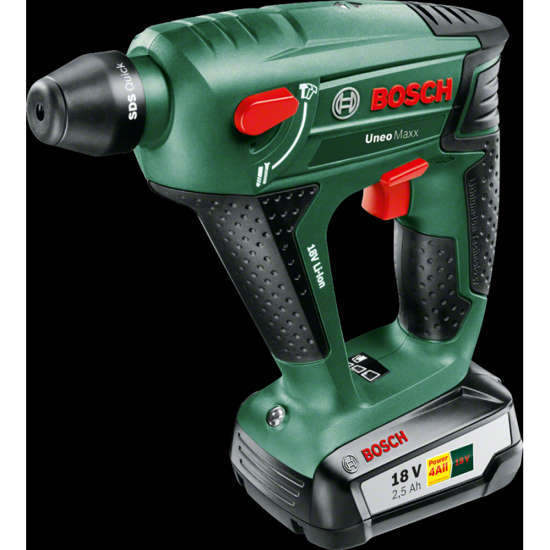 Bosch UNEO MAXX + Standart Uç Giriş Adaptörü (Tek Akü, 1x2,5 Ah)