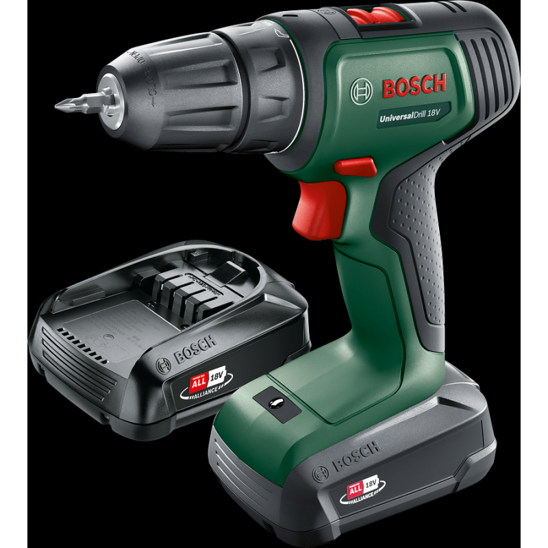 Bosch UniversalDrill 18 (Çift Akü, 2x1,5 Ah)
