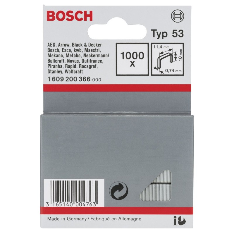Bosch Zımba Teli Tip53 11,4*0,74*10mm 1000 li