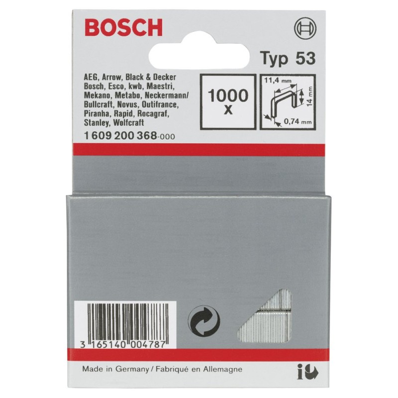 Bosch Zımba Teli Tip53 11,4*0,74*14mm 1000 li