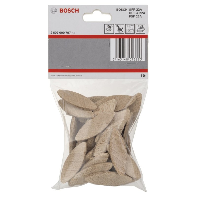 Bosch Yassı Dübel GR 10 55*19*4 mm 50 li