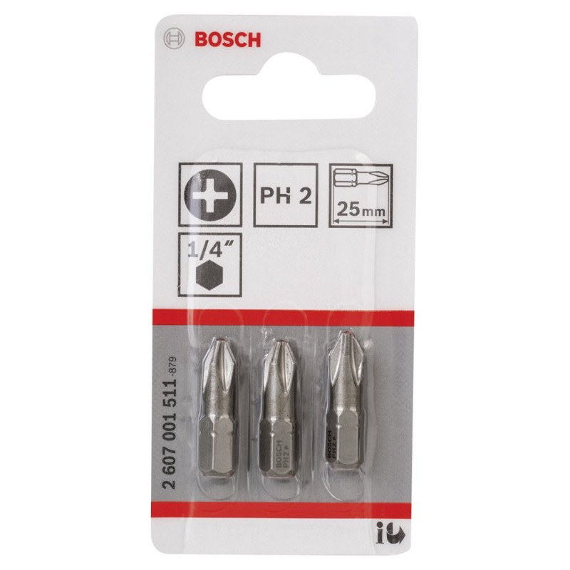 Bosch ExtraHard Vidalama Ucu PH2*25 mm 3 lü
