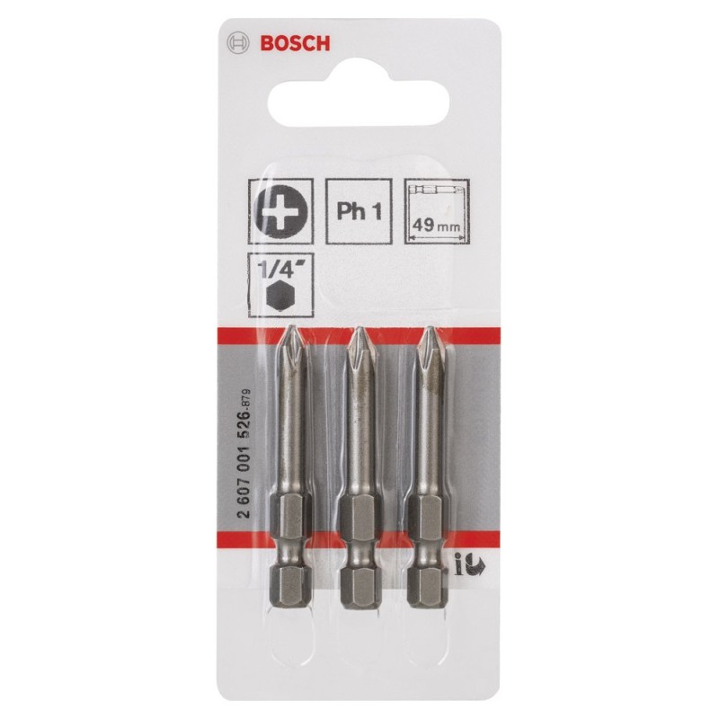 Bosch ExtraHard Vidalama Ucu PH1*49 mm 3 lü