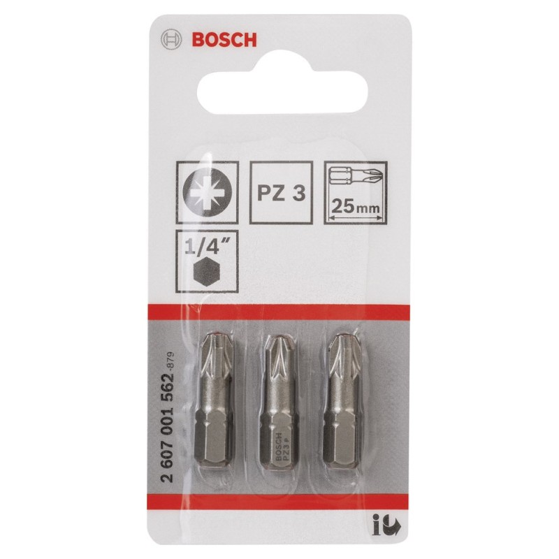 Bosch ExtraHard Vidalama Ucu PZ3*25 mm 3 lü