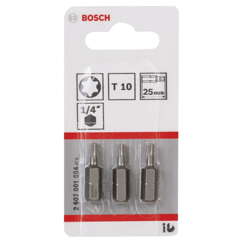 Bosch ExtraHard Vidalama Ucu T10*25 mm 3 lü