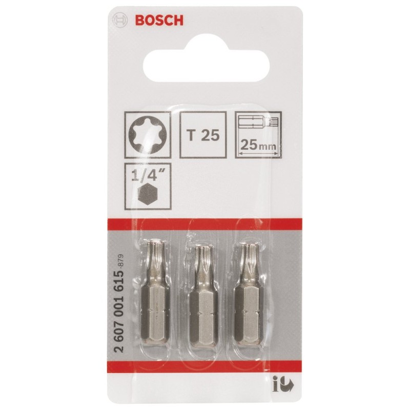 Bosch ExtraHard Vidalama Ucu T25*25 mm 3 lü