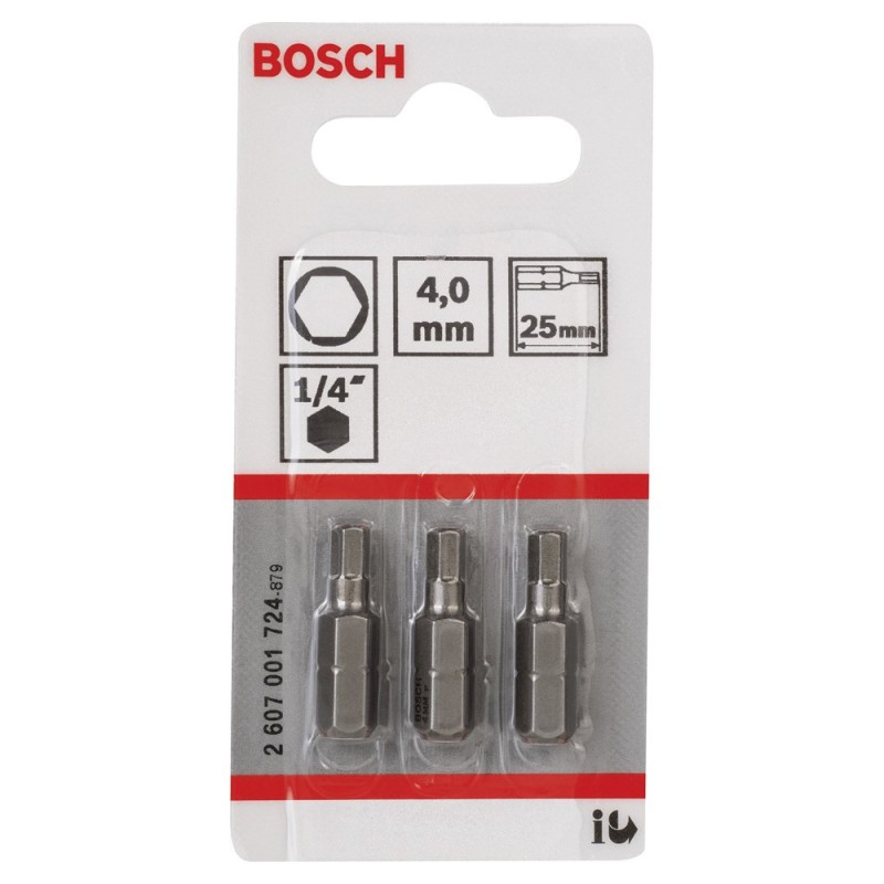 Bosch ExtraHard Vidalama Ucu HEX4*25 mm 3 lü