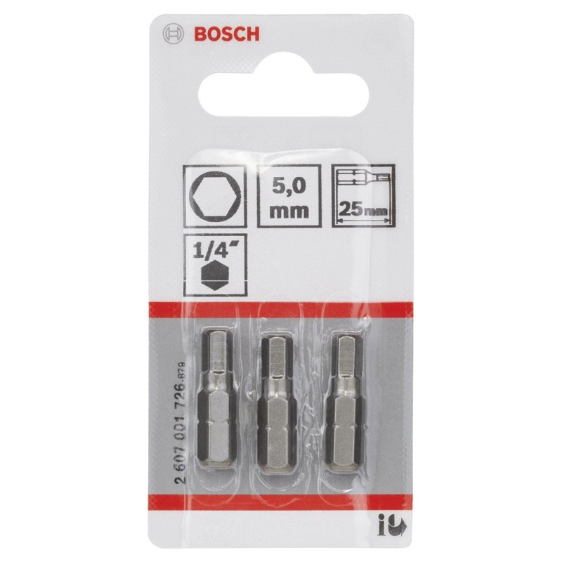 Bosch ExtraHard Vidalama Ucu HEX5*25 mm 3 lü