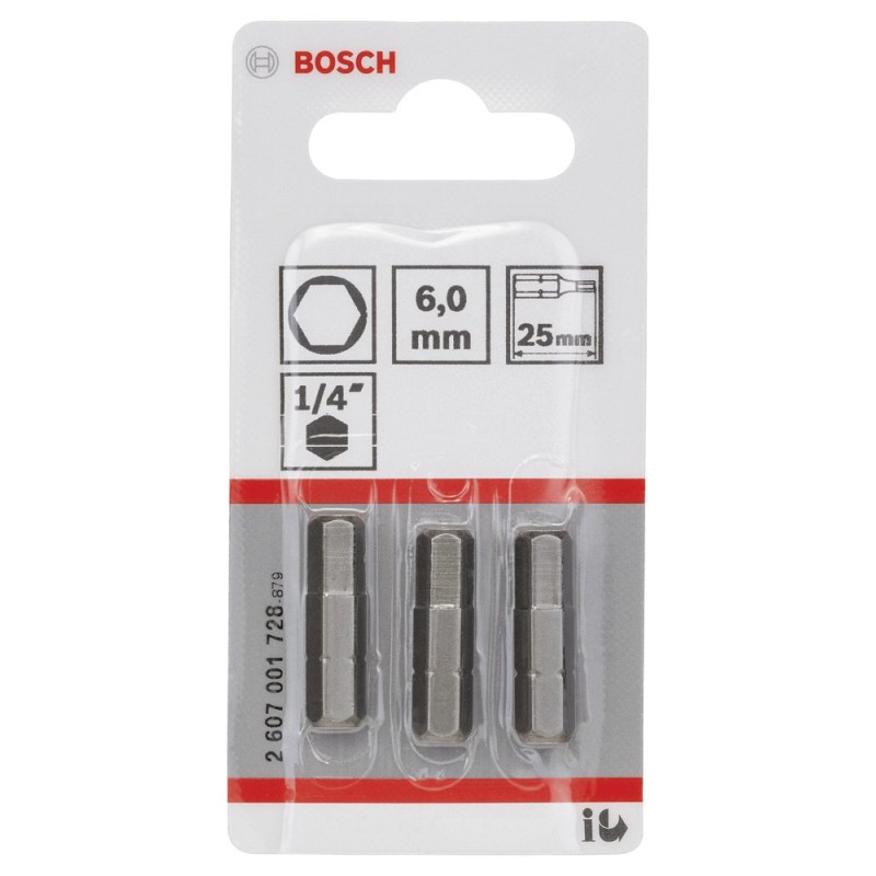Bosch ExtraHard Vidalama Ucu HEX6*25 mm 3 lü