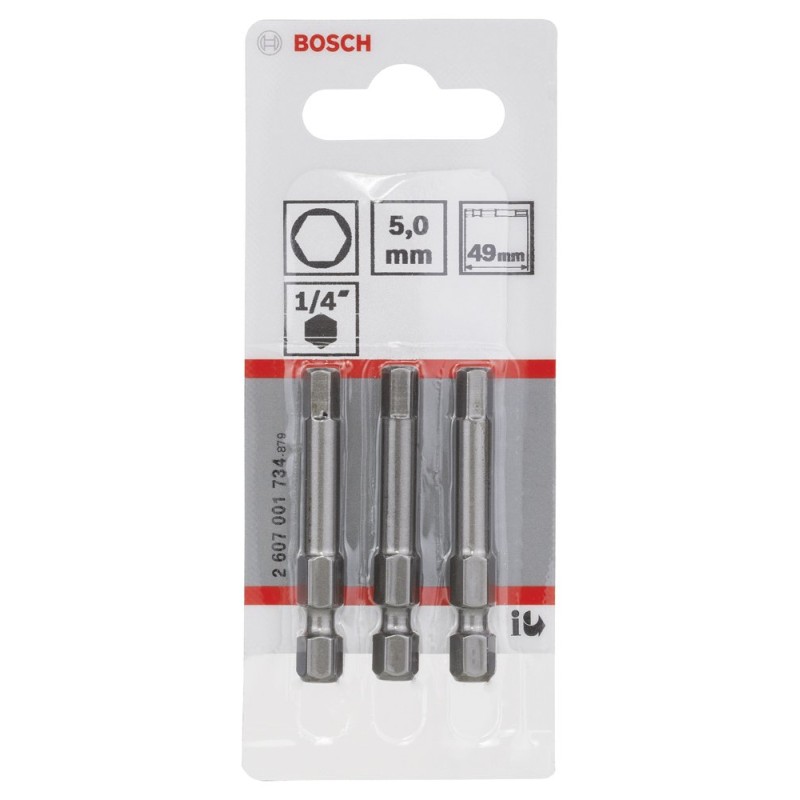 Bosch ExtraHard Vidalama Ucu HEX5*49 mm 3 lü