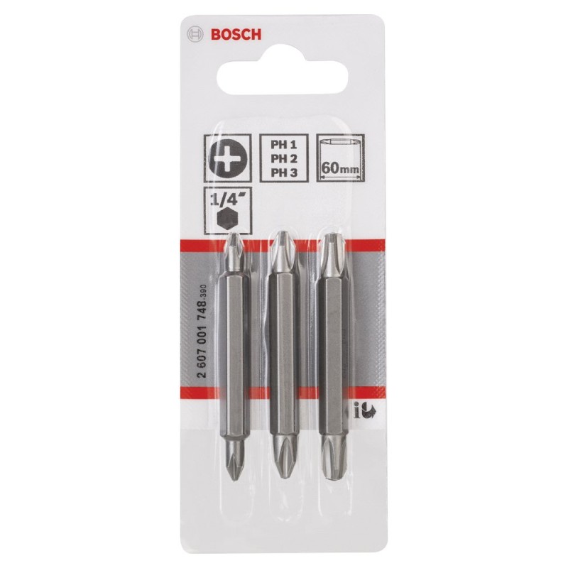 Bosch Çiftli Vidalama Ucu PH11/22/33*60mm 3 lü