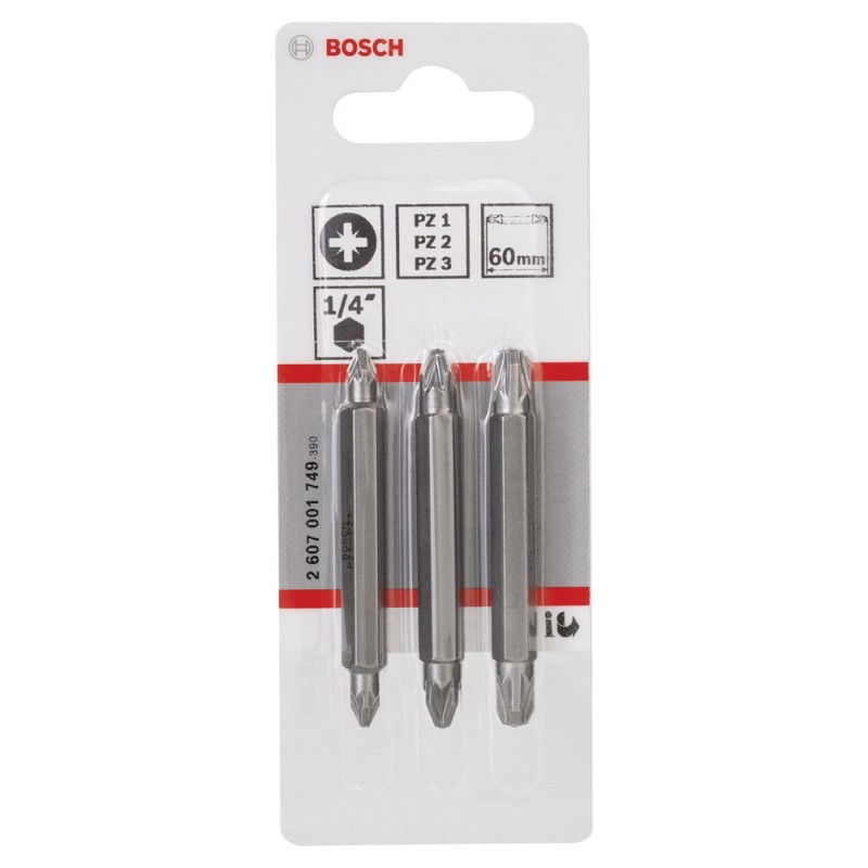 Bosch Çiftli Vidalama Ucu PZ11/22/33*60mm 3 lü