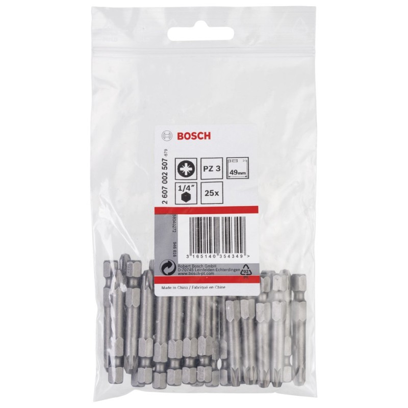 Bosch ExtraHard Vidalama Ucu PZ3*49 mm 25 li