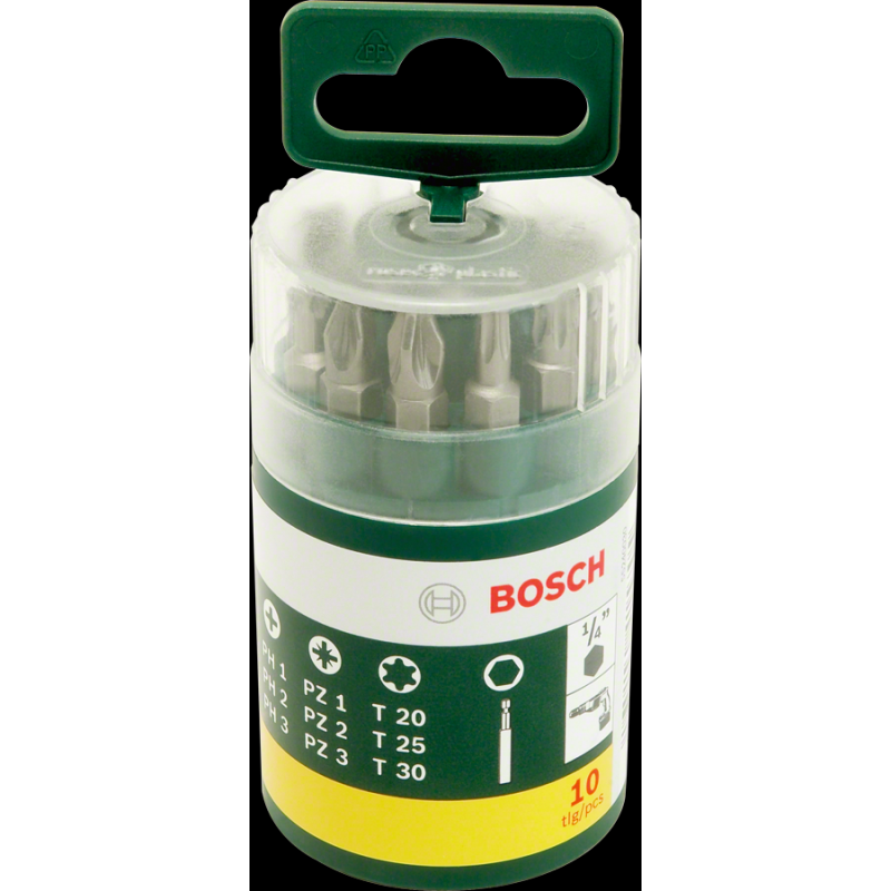 Bosch DIY-P 10 Parça Vidalama Ucu Seti PH+PZ+T
