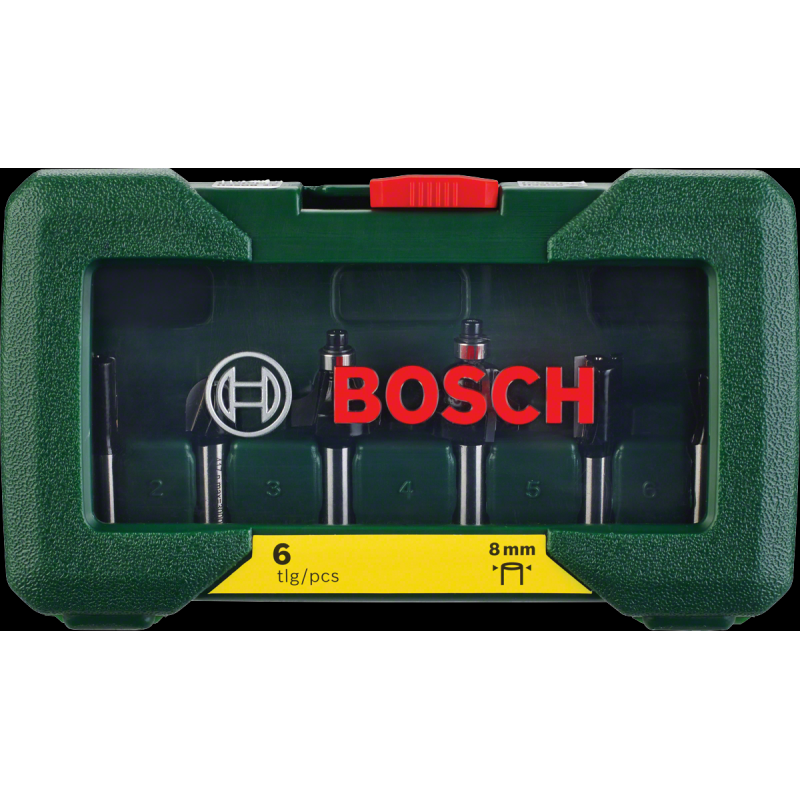 Bosch DIY Freze Seti 6 lı 8 mm şaftlı