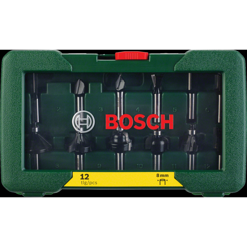 Bosch DIY Freze Seti 12 li 8 mm şaftlı