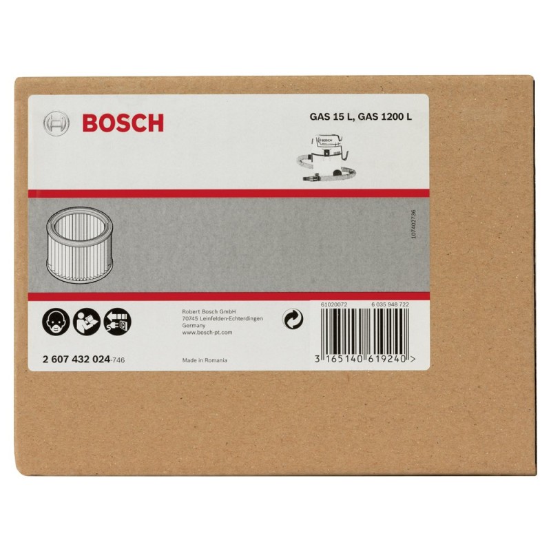 Bosch Süpürge Filtre (Kanallı) GAS15/12-25