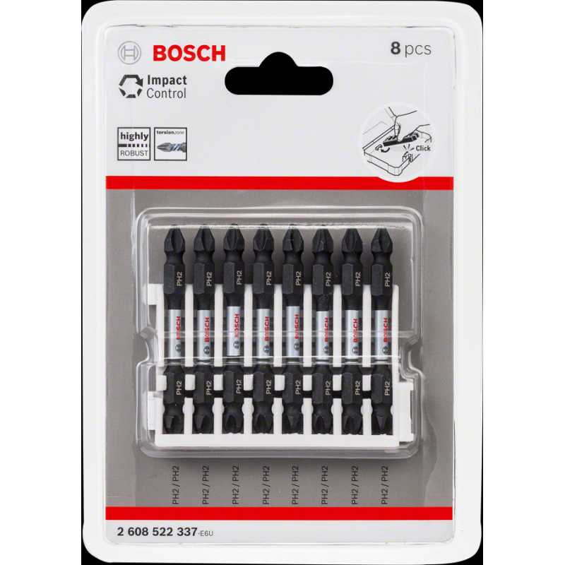 Bosch PRO Impact Vidalama Çift Uç PH2*65mm 8 li