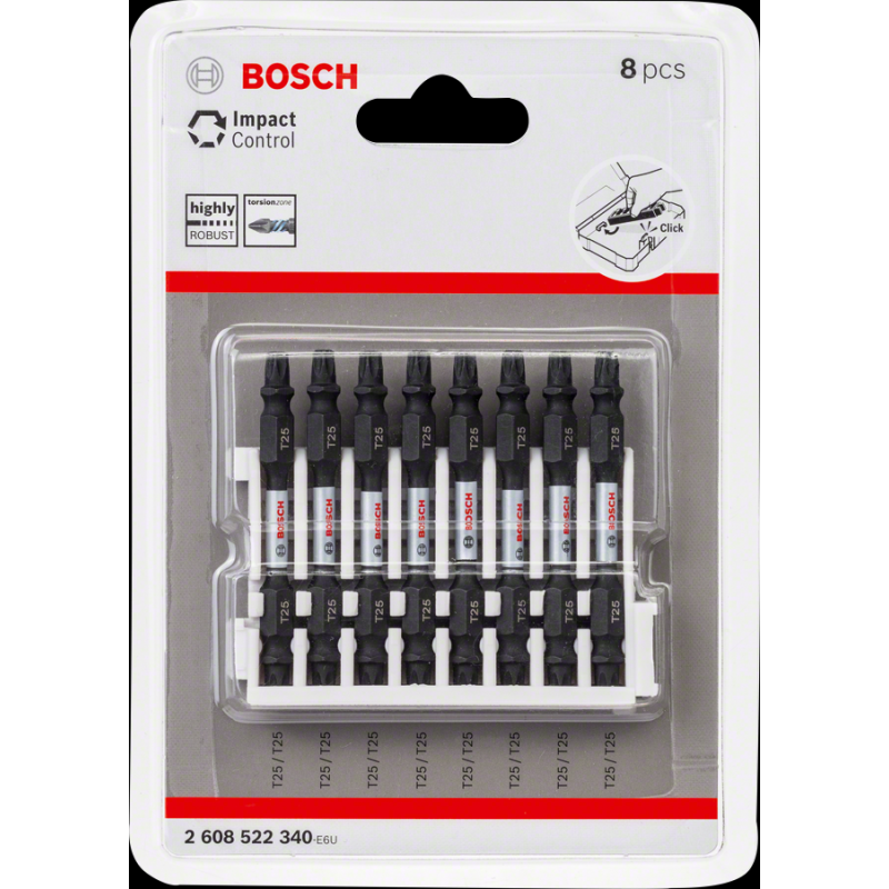 Bosch PRO Impact Vidalama Çift Uç T25*65mm 8 li