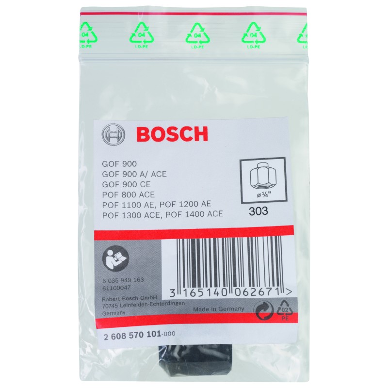 Bosch Freze Uyumlu Penset/Somun Ø1/4 19mm