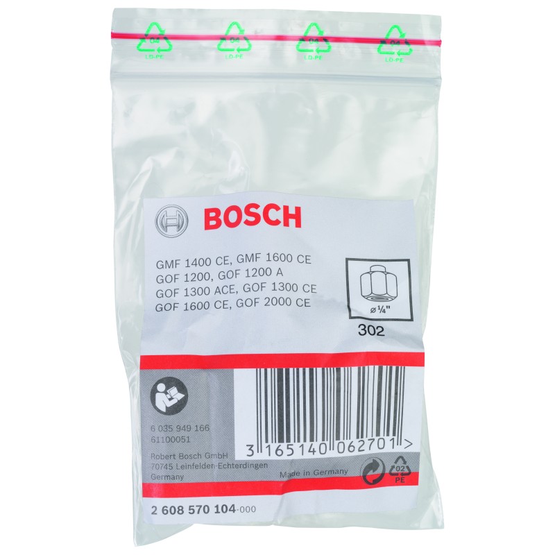 Bosch Freze Uyumlu Penset/Somun Ø1/4 24mm