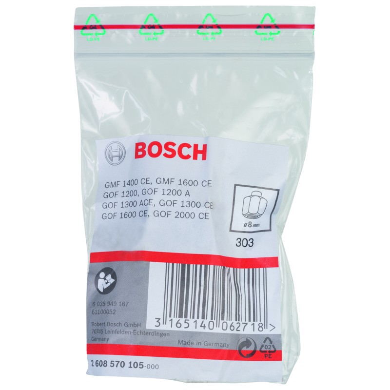 Bosch Freze Uyumlu Penset/Somun Ø8mm 24mm