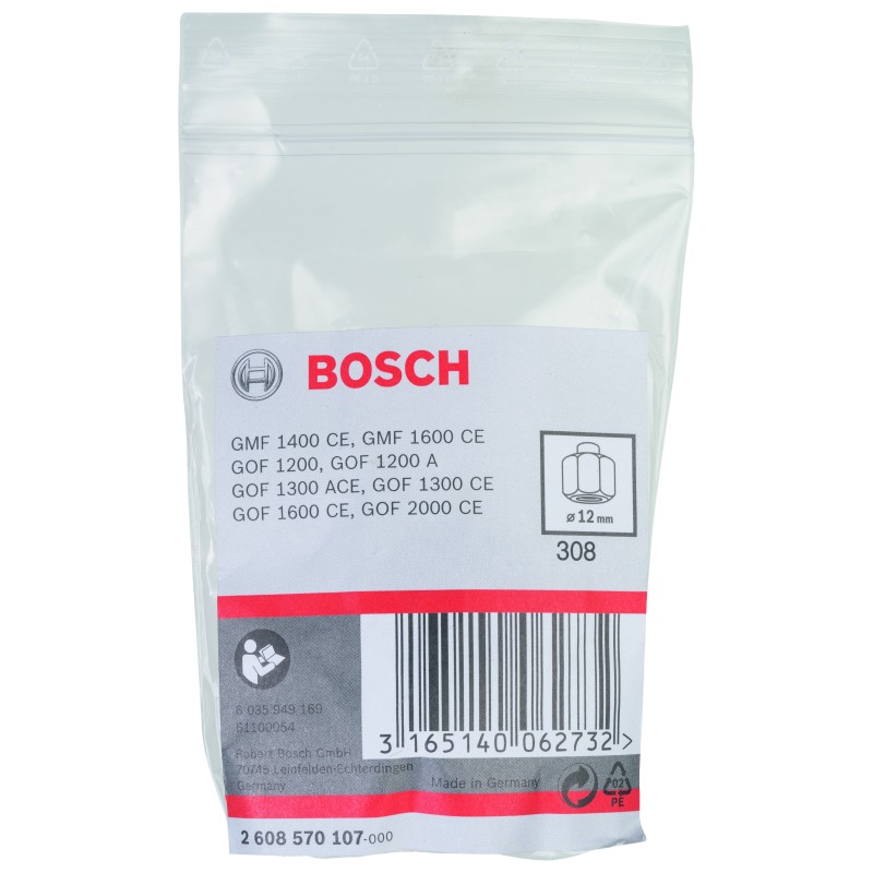 Bosch Freze Uyumlu Penset/Somun Ø12mm 24mm