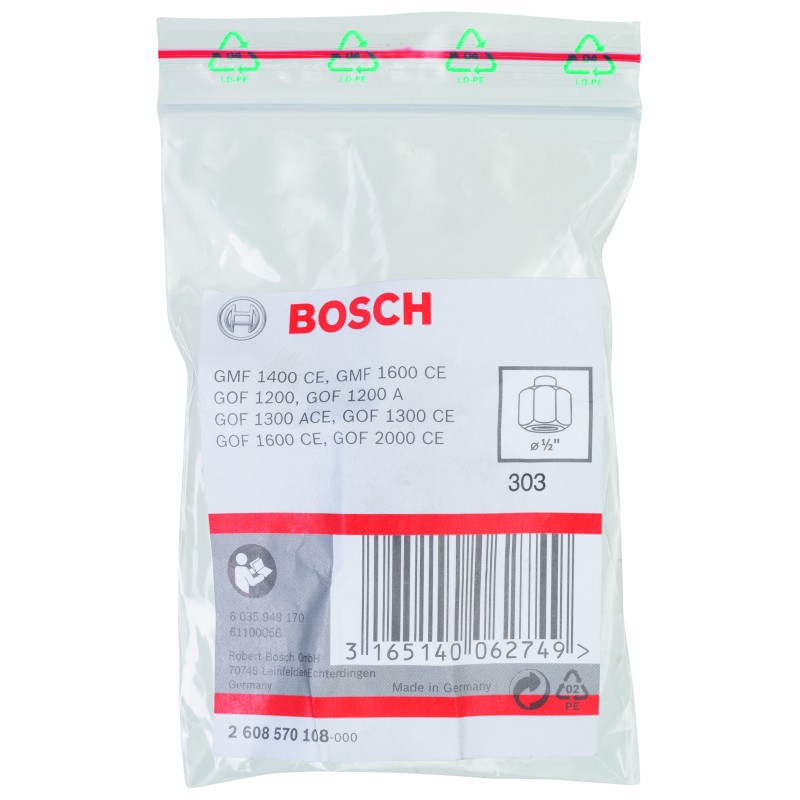 Bosch Freze Uyumlu Penset/Somun Ø1/2 24mm
