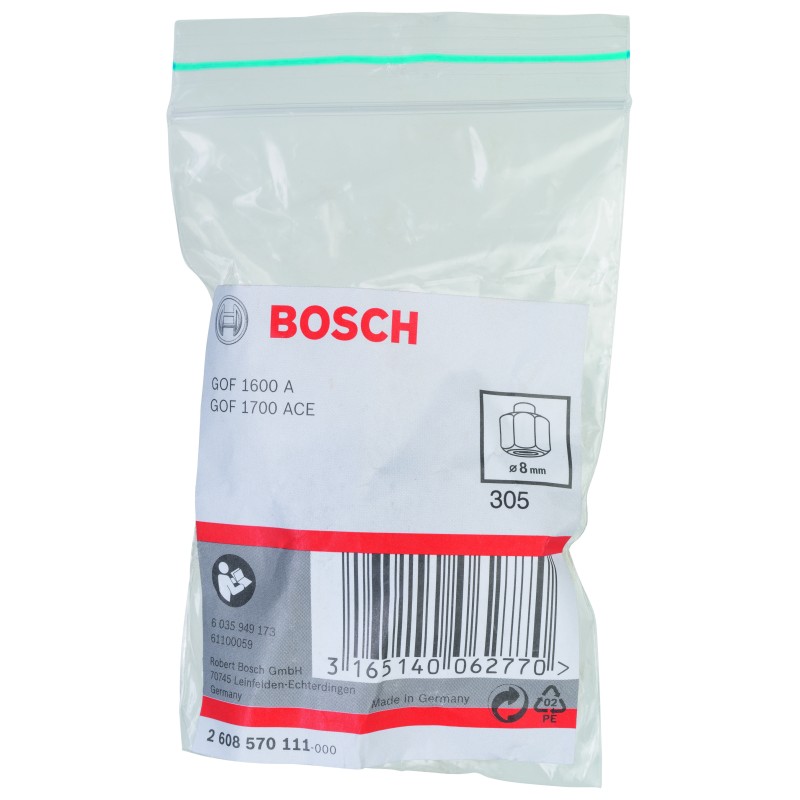 Bosch Freze Uyumlu Penset/Somun Ø8mm 27mm