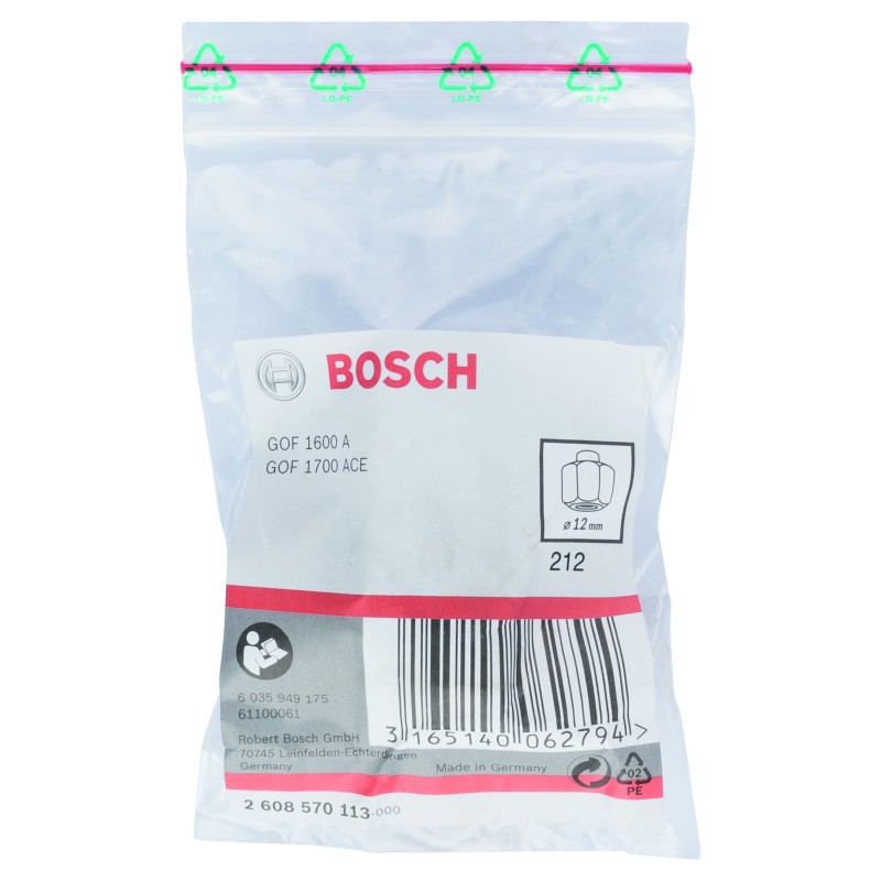Bosch Freze Uyumlu Penset/Somun Ø12mm 27mm