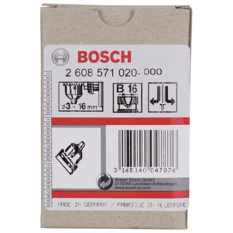 Bosch Anahtarlı Mandren B16 > Ø3-16 mm