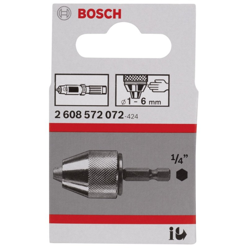 Bosch Anahtarsız Mandren ¼ HEX > Ø1-6 mm