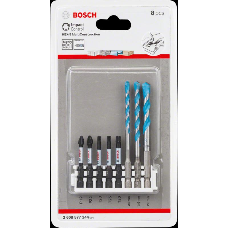 Bosch PRO Impact Vidalama&Delme(MC) Ucu 8 li