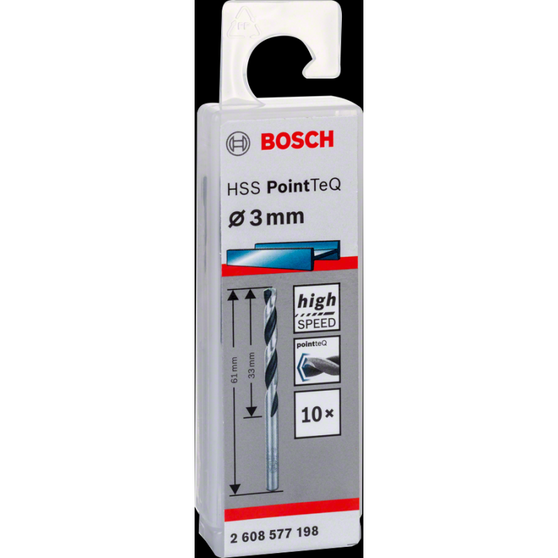 Bosch HSSPointTeQ Metal Matkap Ucu 3,0mm 10 lu