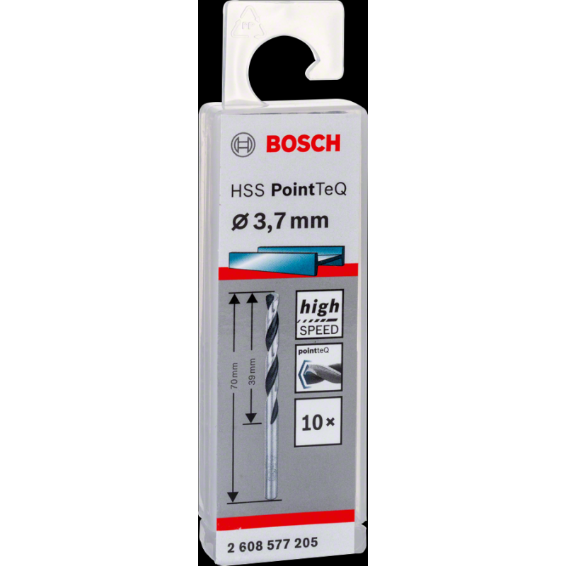 Bosch HSSPointTeQ Metal Matkap Ucu 3,7mm 10 lu
