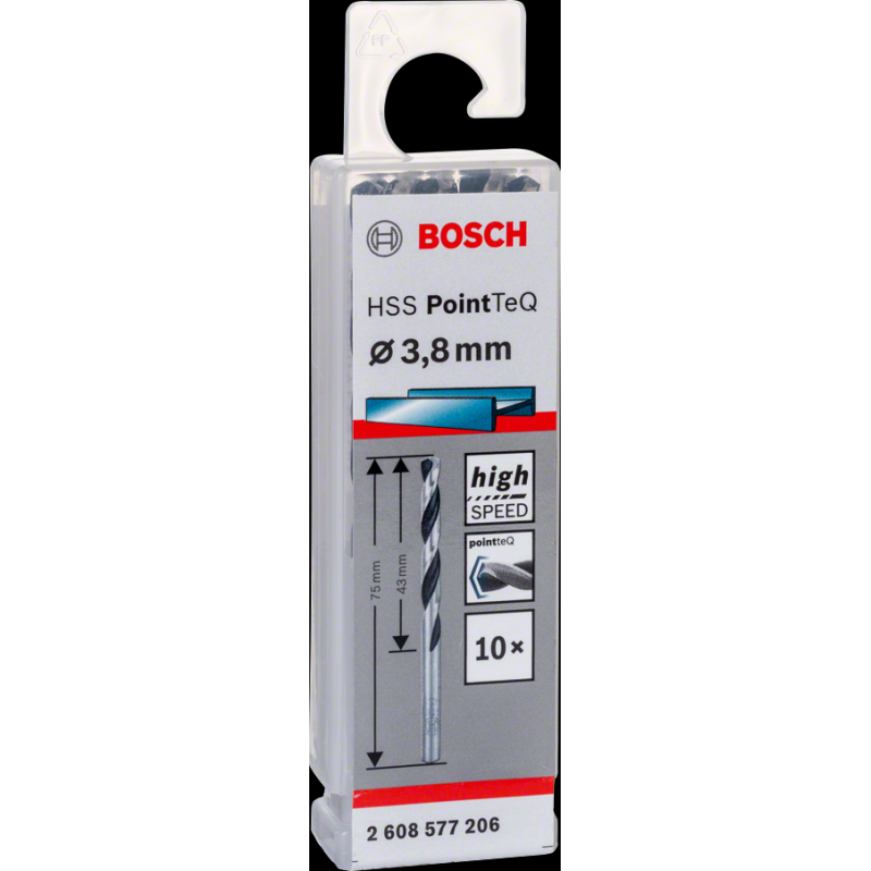 Bosch HSSPointTeQ Metal Matkap Ucu 3,8mm 10 lu