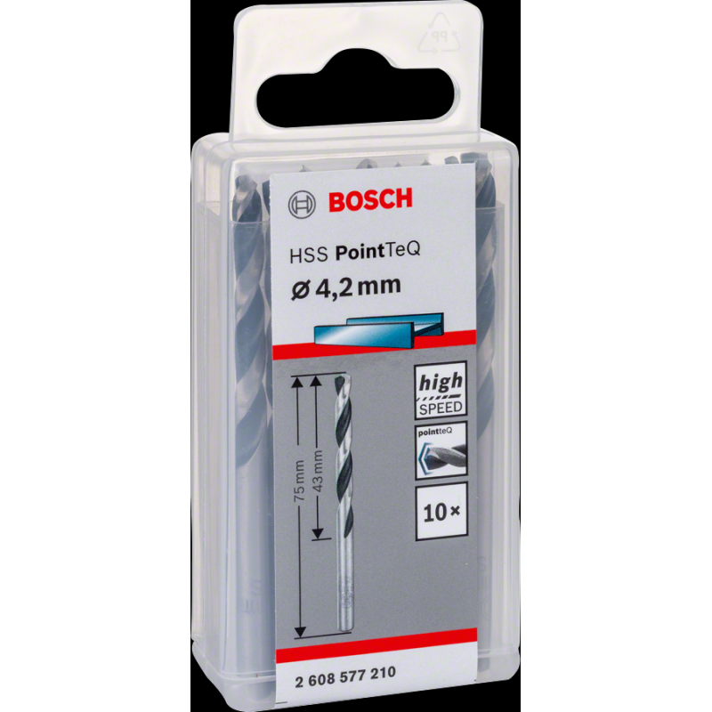 Bosch HSSPointTeQ Metal Matkap Ucu 4,2mm 10 lu