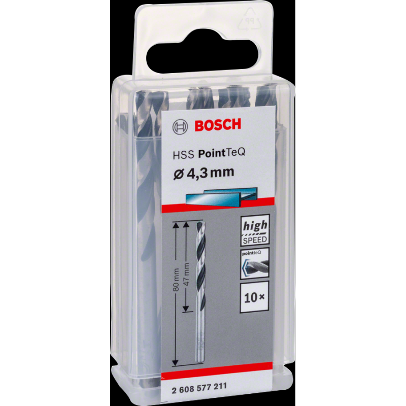 Bosch HSSPointTeQ Metal Matkap Ucu 4,3mm 10 lu