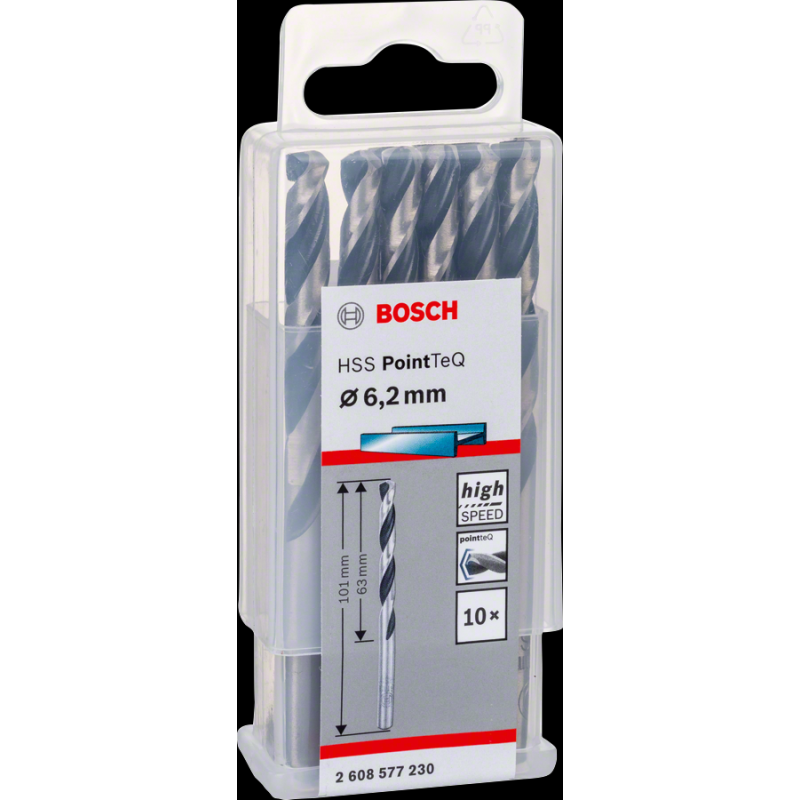 Bosch HSSPointTeQ Metal Matkap Ucu 6,2mm 10 lu