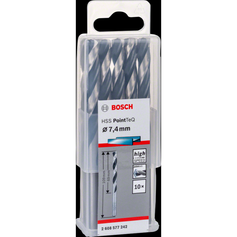 Bosch HSSPointTeQ Metal Matkap Ucu 7,4mm 10 lu