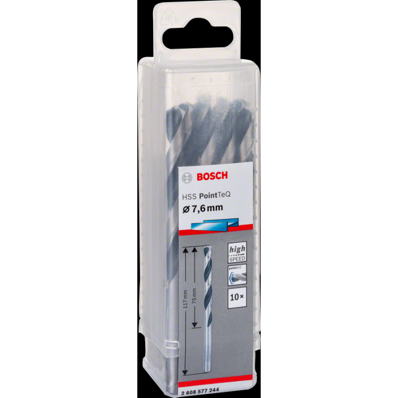 Bosch HSSPointTeQ Metal Matkap Ucu 7,6mm 10 lu