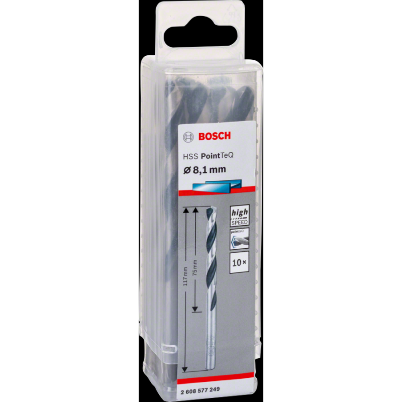Bosch HSSPointTeQ Metal Matkap Ucu 8,1mm 10 lu