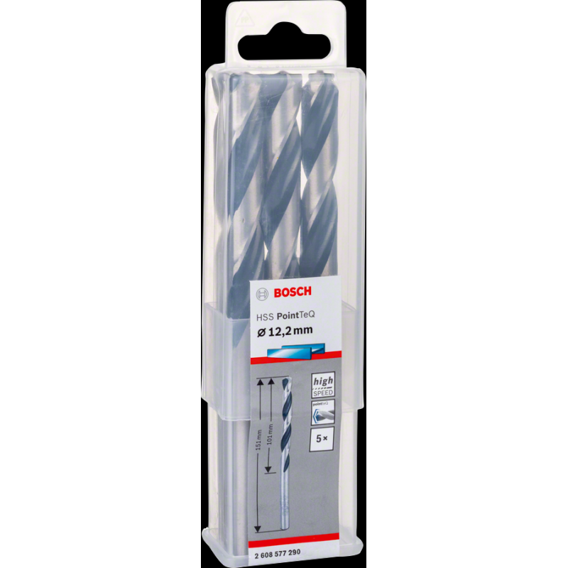Bosch HSSPointTeQ Metal Matkap Ucu 12,2mm 5 li