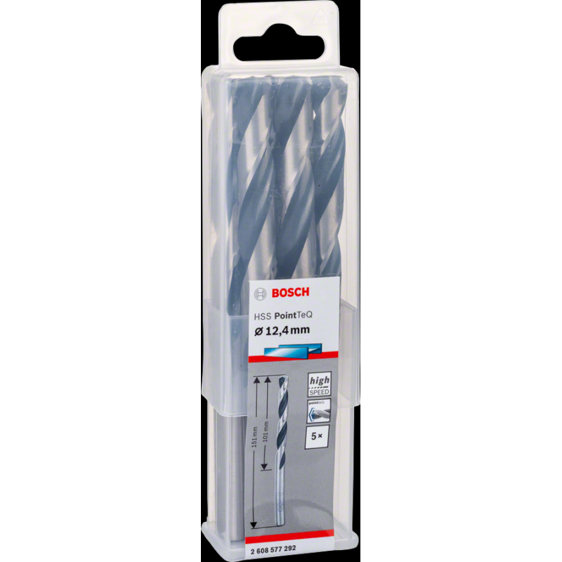 Bosch HSSPointTeQ Metal Matkap Ucu 12,4mm 5 li