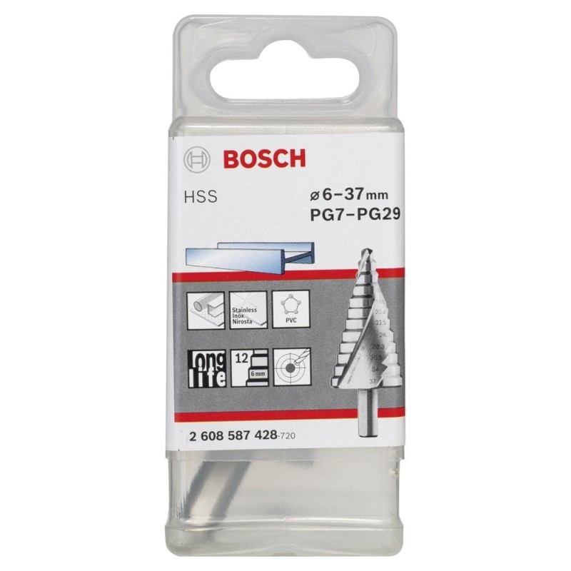 Bosch HSS 12 Kademeli Matkap Ucu PG7-PG29