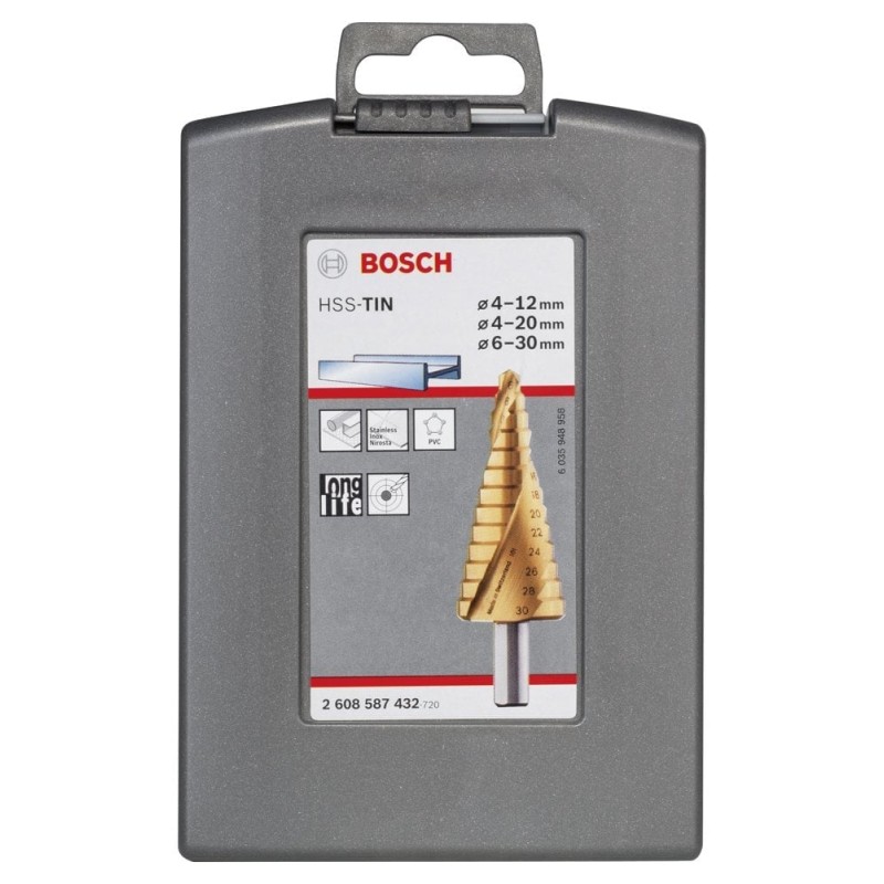 Bosch HSS-TiN 3lü Kademeli Matkap Ucu 4-30mm