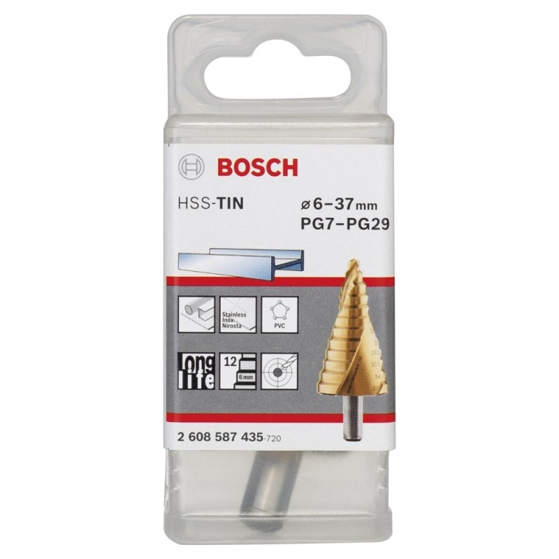 Bosch HSS-TiN 12 Kademeli Matkap Ucu PG7-PG29