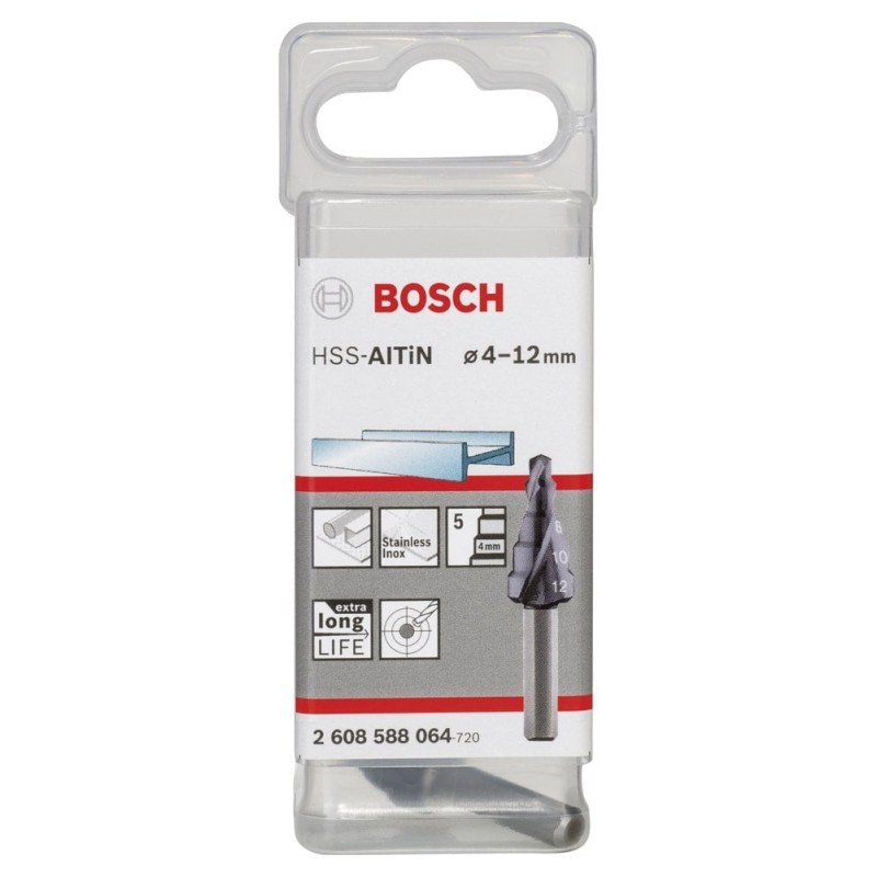 Bosch HSS-AlTiN 5 Kademeli Matkap Ucu 4-12 mm