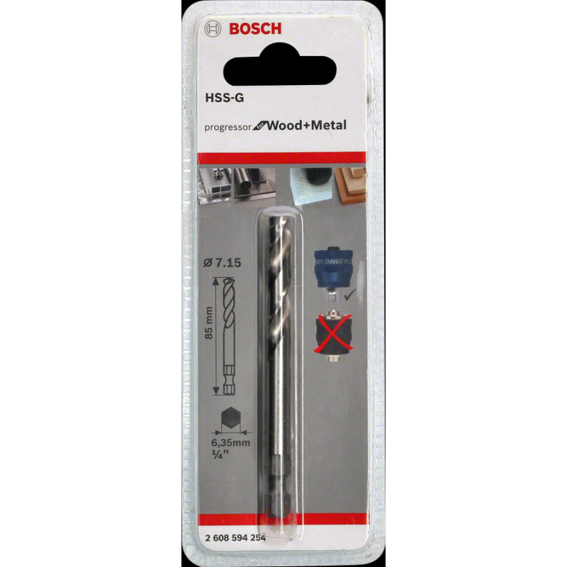 Bosch PC-Plus Panç Merkez Ucu pW&M HSS-G 85mm
