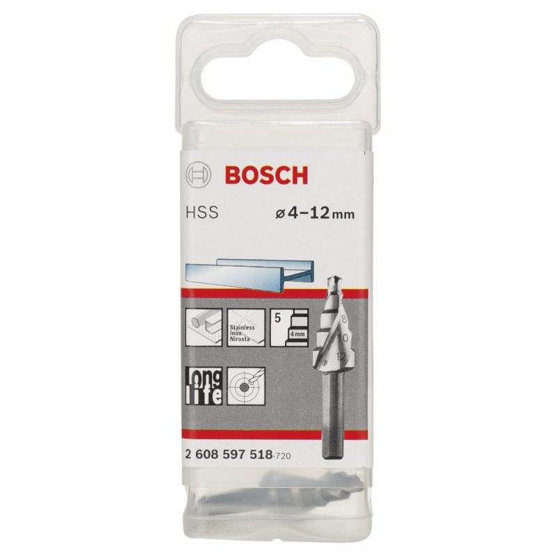 Bosch HSS 5 Kademeli Matkap Ucu 4-12 mm